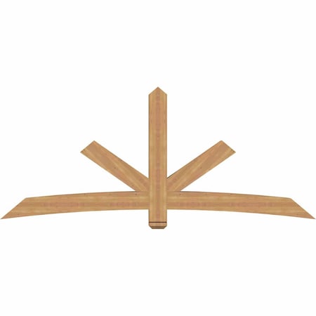 Ekena Millwork Alberta Smooth Timber Gable Bracket, Western Red Cedar, 96"W x 40"H x 5 1/2"D x 5 1/2"F, 10/12 Pitch GBW096X40X0606ALB00SWR